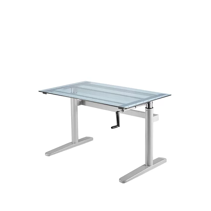 escritorio de altura ajustable manual, escritorio de pie con manivela, fabricante de escritorio de p