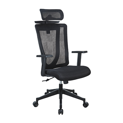 Silla de oficina ergonómica ajustable con respaldo alto