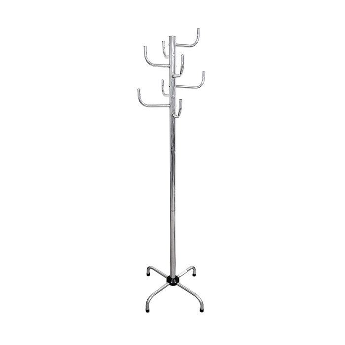Freestanding Clothes and Hat Rack with 8 Hooks